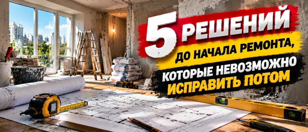 5 решений до начала ремонта, которые невозможно исправить потом