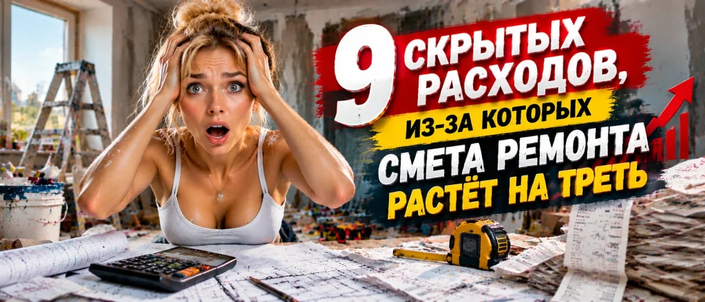 9 скрытых расходов, из-за которых смета ремонта растёт на треть